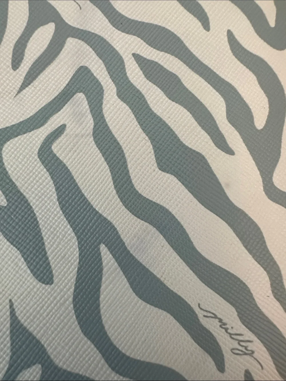 Milly Zebra-Print Jewelry Travel Case in White and Gray